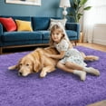 thumbnail image 3 of 8x10 Area Rugs for Living Room Rug: Soft Fluffy Shag Purple Rugs for Bedroom, Non-Slip Large Fuzzy Plush Rug Indoor Floor Carpet for Nursery Kids Boys Girls Room, Dorms, Playroom, Modern Home Decor, 3 of 18