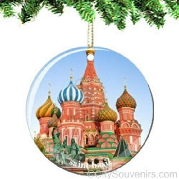 St. Basil's Cathedral Porcelain Christmas Ornament