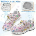 thumbnail image 5 of Psesaysky Easter Rainbow Eggs Pattern Sneakers for Kids Girls Easy to Put on Comfortable Lightweight Velcro Sports Shoes Size 11-15, 5 of 7