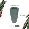 thumbnail image 5 of Ecobo 27.6-Inch Tall Eco-Friendly Round Pot Planter | Indoor/Outdoor Use, Durable, Versatile, and Lightweight | Contemporary All-Weather Design by Brazilian Artisans - Green, 5 of 9