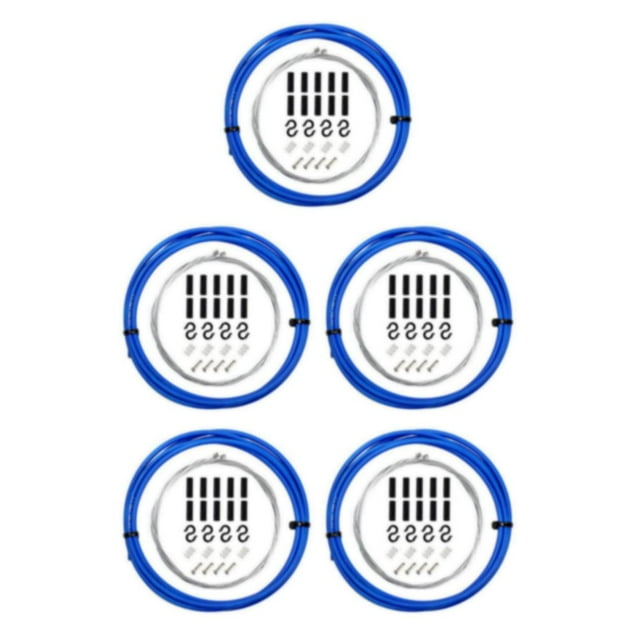 Justharion Set de Câbles de Frein en Acier au Carbone Bleu pour Vélos Haute Performance et Vélo de Remplacement Direct en PVC 5Set