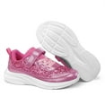 thumbnail image 5 of Kushyshoo Girls Pink Glitter Sneakers Lightweight Kids Sparkle Sport Shoes with Hook and Loop for Toddler Size 1, 5 of 6