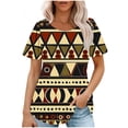 thumbnail image 4 of Womens Vintage T-Shirts Hide Belly Tunic Tops Summer Short Sleeve Tshirt Crewneck Ethnic Tunics Tee, 4 of 7