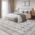 thumbnail image 2 of Area Rug, 9'x12' Bohemia Vintage Eclectic Floral Pastel Area Rugs, Non Slip Rug Low Pile for Bedroom, Living Room, Dining Room, Office, 2 of 8