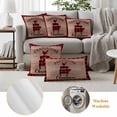 thumbnail image 6 of Christmas Farmhouse Pillow Covers 2 Pack Animal Cow Pig Cock Pillowcase Waterproof Outdoor Throw Pillow Cover for Patio Garden Square Cushion 20”x20”, 6 of 9