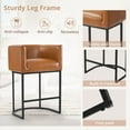 thumbnail image 6 of Dycanpo 27" H Modern Bar Stools Set of 3 with Back and Arms, for Home Kitchen, Brown, 6 of 10