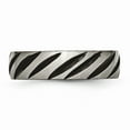 thumbnail image 3 of Titanium 6mm Black IP-plated Swirl Brushed & Polished Band Size: 7; for Adults and Teens; for Women and Men, 3 of 6