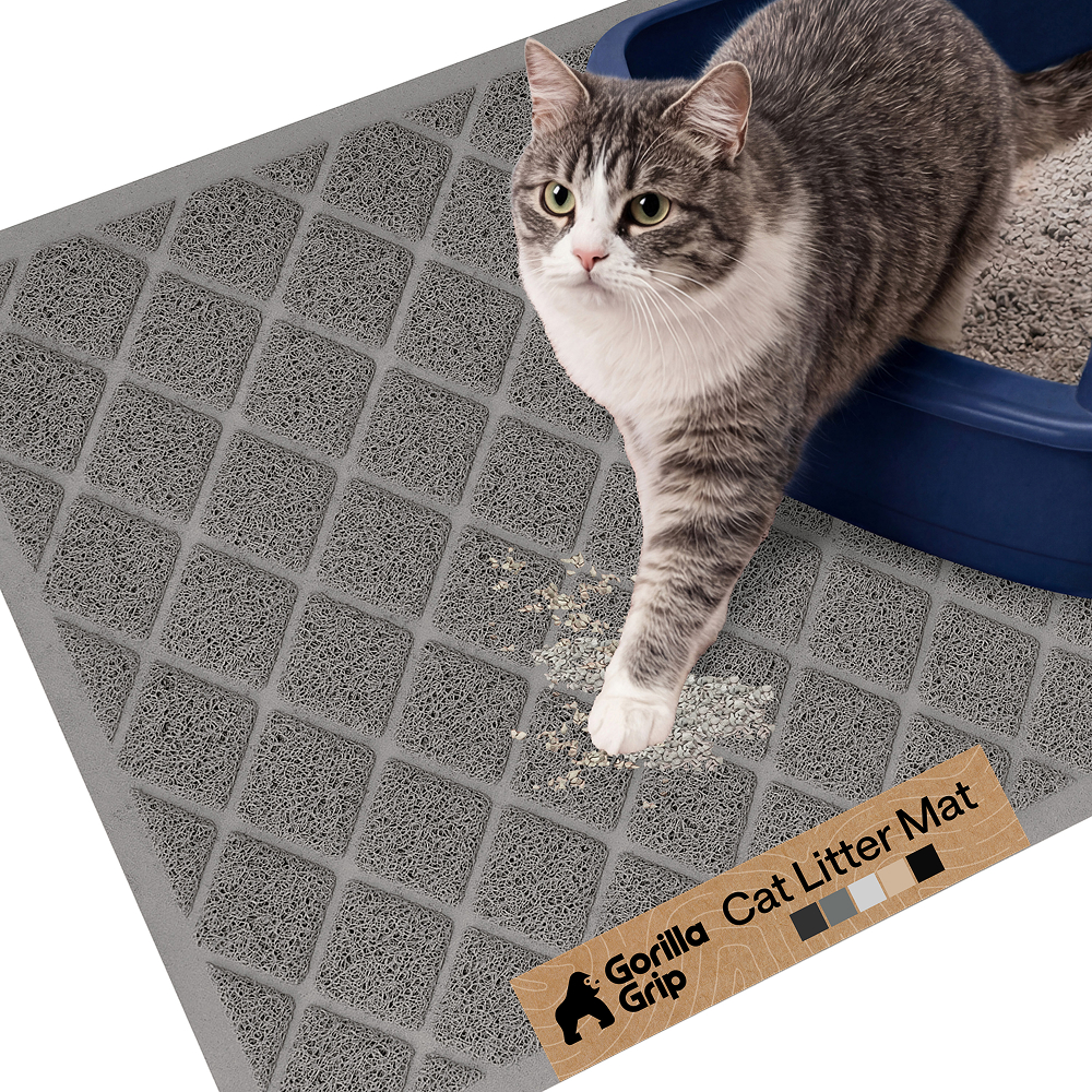Gorilla Grip Cat Litter Box Mat, Water Resistant 24x17 photo 1