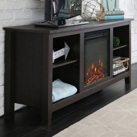 Walker Edison 58″ Wood TV Stand with Fireplace for TVs up to 60″