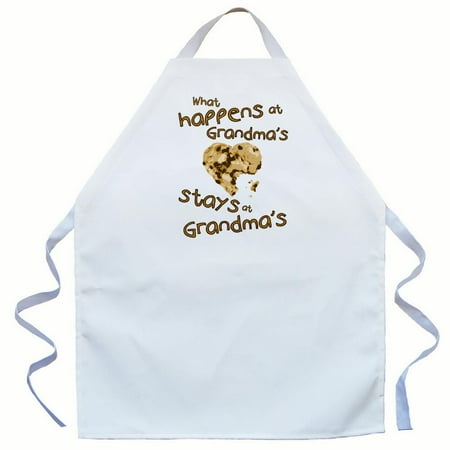 - LA Imprints Aprons For Kids Boys Girls - What Happens At Grandma's Stays At Grandma's