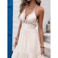thumbnail image 2 of Women'S Summer Maxi Dresses Halter V Neck Beach Dresses for Women A-Line Casual Dress for Vacation Color L, 2 of 9