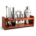 thumbnail image 3 of 14-Piece Premium Cocktail Shaker Set with Wood Stand Mixology Bartender Kit for Home and Bar, Professional Mixer Tools for Craft Cocktail, Whiskey Elegant Barware Collection & Gift Set, 3 of 6