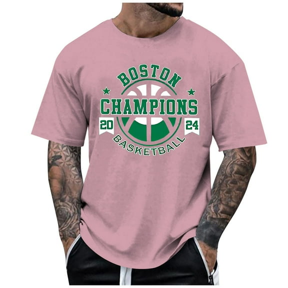 Men's Graphic Tees Basketball Fans Shirt Short Sleeved Crewneck Casual T Shirt Tops