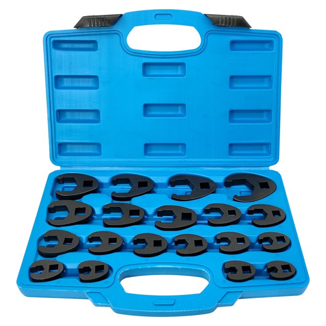 Acero 3/8in 1/2in Drive Tuerca Abocinada Crowfoot Juego De Llaves Con Caja De Almacenamiento