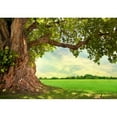 thumbnail image 2 of wall26 - Spring Meadow with Big Tree with Fresh Green Leaves - Removable Wall Mural | Self-Adhesive Large Wallpaper - 100x144 inches, 2 of 6
