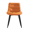 thumbnail image 7 of YOUNIKE Dining Chairs, Set of 2, Faux Leather Dining Chairs, Mid-Century Modern Upholstered Seat, No Armrests, No Wheels, Suitable for Family Living Rooms, Cafeterias, Camel, 7 of 7