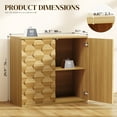 thumbnail image 2 of BROTTAR Sideboard Buffet Cabinet with Storage, Modern Accent Credenzas with Unique 3-Dimensional Craft, 31.5" Coffee Bar Cabinet Buffet Console Table for Entryway Kitchen Dining Room, Natural, 2 of 9