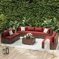 thumbnail image 5 of UDPATIO Patio Furniture Sets, Modular Rattan Outdoor Patio Sectional Furniture Sofa Set, Wicker Patio Conversation Set for Backyard,9PCS, 5 of 8