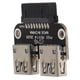 thumbnail image 4 of Adaptador de placa base USB 30 recto cabezal hembra USB 30 de 19 pines/20 pines a divisor hembra tipo USB 30 A dual para placa base de PC - 480 Mbps ANGGREK Otros, 4 of 8
