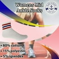 thumbnail image 2 of Yacht & Smith Wholesale Bulk Womens Mid Ankle Socks, Cotton Sport Athletic Socks - Size 9-11, 2 of 6
