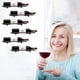 thumbnail image 3 of Organizador de almacenamiento de metal para decoración de sala de estar moderna, estante de vino de pared de 6 botellas de color negro, 3 of 5