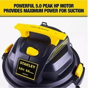 Stanley 6 Gallon Wet/Dry Vacuum 5.0- Peak HP Stainless Steel