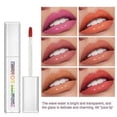 thumbnail image 3 of Vibely Mirror Dyeing Lip Gloss Moisturizer Liquid Lipstick Waterproof Long Lasting Red Lip Tint Korean Makeup Cosmetic,Sunny Chestnut, 3 of 5