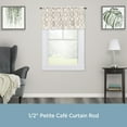 thumbnail image 5 of Kenney Arts & Crafts 28-48" Petite Café Adjustable Curtain Rod, 1/2" Dia., Oil Rubbed Bronze, 5 of 7