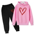 thumbnail image 2 of shqvo Toddler Girls Clothes Letter Print Sport Long Sleeve Sweatsuit Pullover Tops and Pants Fall Kids 2 Piece Outfits Boys, 2 of 3