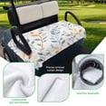 thumbnail image 5 of Golf Cart Seat Covers for 2 Seater, Colorful Leaf Soft Microfiber Cart Seat Towel Blanket, Pastoral Spring Botanical Summer Absorbent Breathable Non Slip Bench Seats Protector for Golf Course 51"x31", 5 of 9