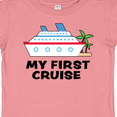thumbnail image 4 of Inktastic My First Cruise with Cruise Ship and Palm Trees Boys or Girls Baby T-Shirt, 4 of 5