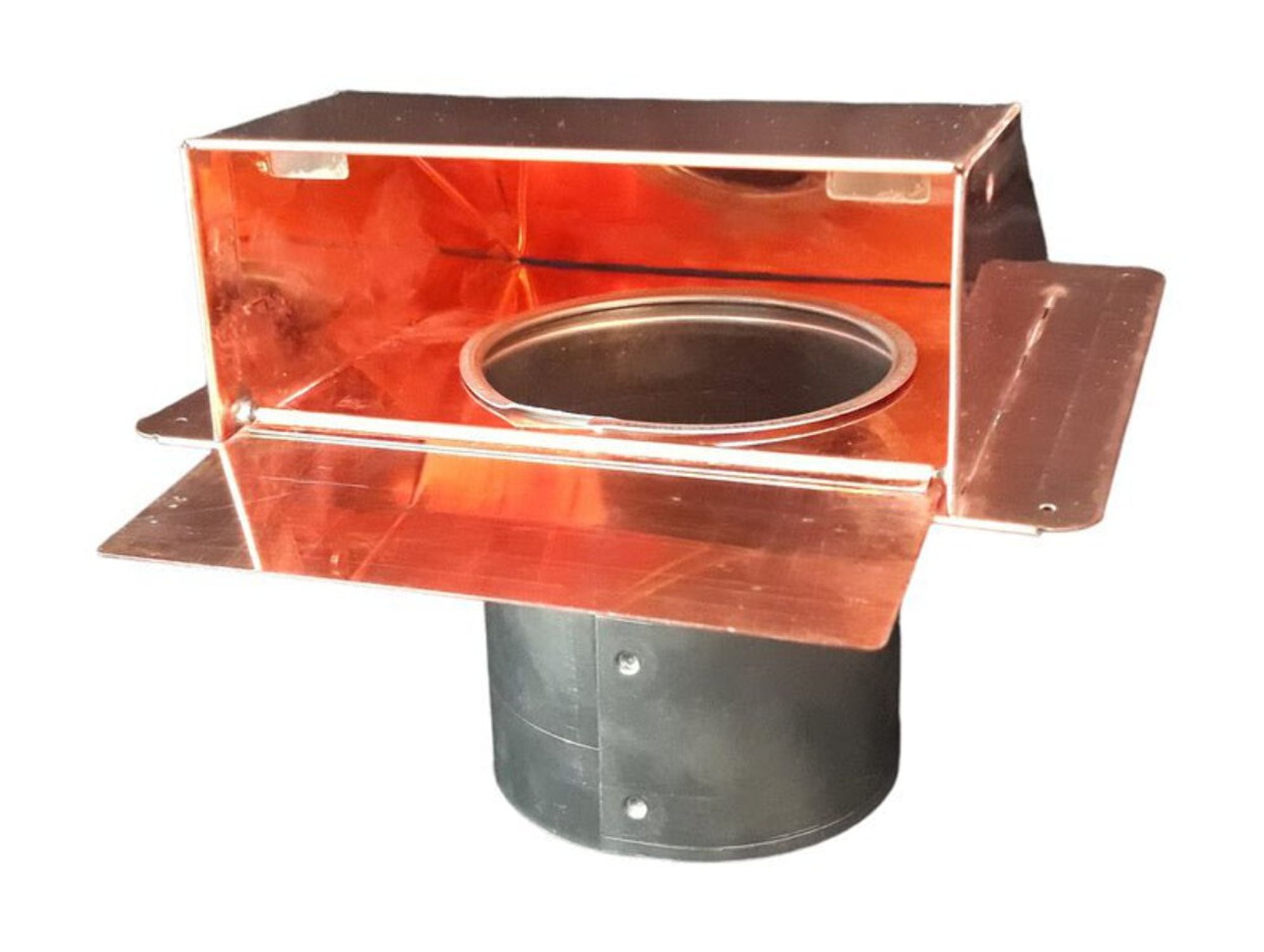 Copper Under Eave & Soffit Dryer Vent - Exhaust Vent Duct Size: 4", Flapper - Screen: Flapper