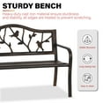 thumbnail image 5 of Sophia & William 50" Outdoor Iron Cast Garden Park Bench - Bronze, 5 of 6