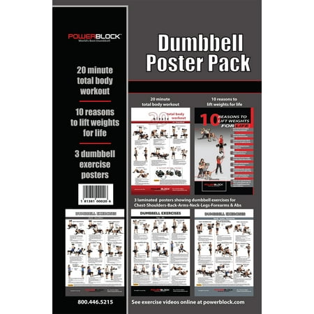 Powerblock Dumbbell Exercises Posters Walmart Com Walmart Com