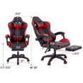 thumbnail image 4 of Fauteuil Inclinable en Cuir pour Gamer Melior, Soutien Ergonomique, Dossier Haut, Massage, Roues, Rouge, 4 of 11