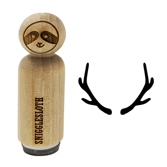 Deer Antlers Rubber Stamp for Scrapbooking Crafting Stamping - Mini 1/2 Inch