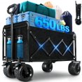 thumbnail image 1 of Carro Plegable, Capacidad de 295 kg, Carro Utilitario Plegable de 300L con Ruedas Todoterreno y Frenos, Carro de Playa Resistente para Compras, Camping, Deportes y Más, 1 of 8