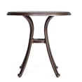 thumbnail image 2 of Bistro Table, Square Cast Aluminum Round Outdoor Patio Dining Table 28" Dia X 28.6" Height, 2 of 9