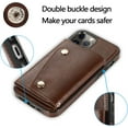 thumbnail image 4 of Compatible with iPhone 13 Pro Max Wallet Case with Card Holder Crossbody Neck Strap Lanyard Handbag Wrist Strap Purse for Women PU Leather Flip Case with Credit Card Kickstands Stand Case Brown, 4 of 16