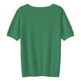thumbnail image 6 of Green Womens Tops Women's Short Sleeves Sweaters V Neck Soft Pullover Top Shirts for Women, 6 of 6