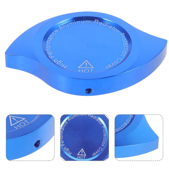 AURARMLET Blue Metal Radiator Reservoir Cap Replacement Durable Engine Coolant Tank Cover for Car Exterior