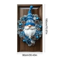 thumbnail image 3 of Christmas Snowman Door Decor Hanging - Festive Fabric Door Cover Holiday Welcome Sign Indoor Outdoor Seasonal Party Decoration(E), 3 of 6