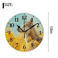 thumbnail image 2 of 10 Inch Wall Clock Battery Operated Silent Clock Decorative for Office, Kitchen, Outdoor, Living Room，Shiba inu Flower Fields Simple, 2 of 4