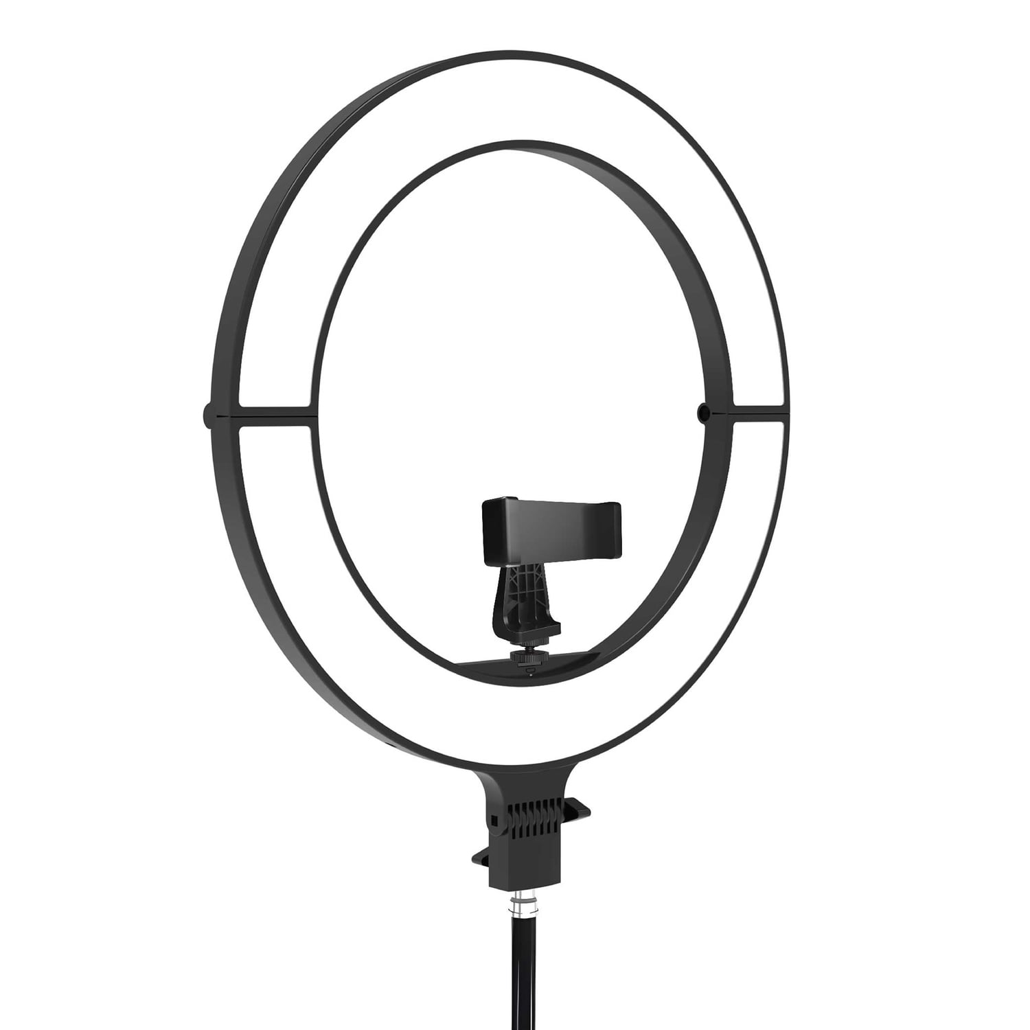 Bower 18-In. Foldable Ultra-Slim Ring Light with Stand, Phone Mount, and Remote