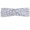 thumbnail image 1 of Paisley Headband, Monochrome Artwork of Paisley Motifs Ethnic Strokes on a Plain Background, Elastic and Soft Women's Bandana for Sports and Everyday Use, Grey Red Coconut, by Ambesonne, 1 of 3