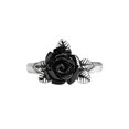thumbnail image 1 of Alchemy Gothic R237Q Token of Love Rose Leaves Ring - Size 8.5, 1 of 1