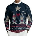 thumbnail image 2 of Men's Sweaters Christmas Crewneck Long Sleeve Lightweight Xmas Textured Knit Sweater Christmas Sweaters, 2 of 6