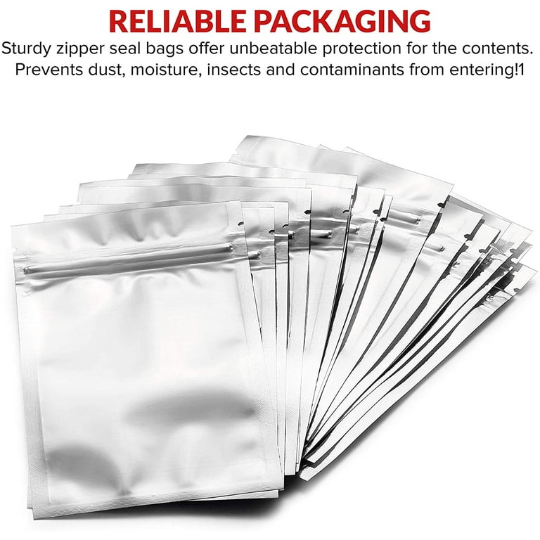 Mylar Bags with Ziplock 4 x 6 | 100 Bags | Rainbow Holographic | Sealable  Heat Seal Bags for Candy and Food Packaging, Medications and Vitamins | For