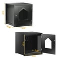 thumbnail image 5 of ZENY Decorative Cat House Pet House, Cats Furniture Cabinet 20.9"H, Black, 5 of 8