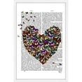 thumbnail image 1 of Marmont Hill 'Butterfly Heart' Framed Painting Print, 1 of 1
